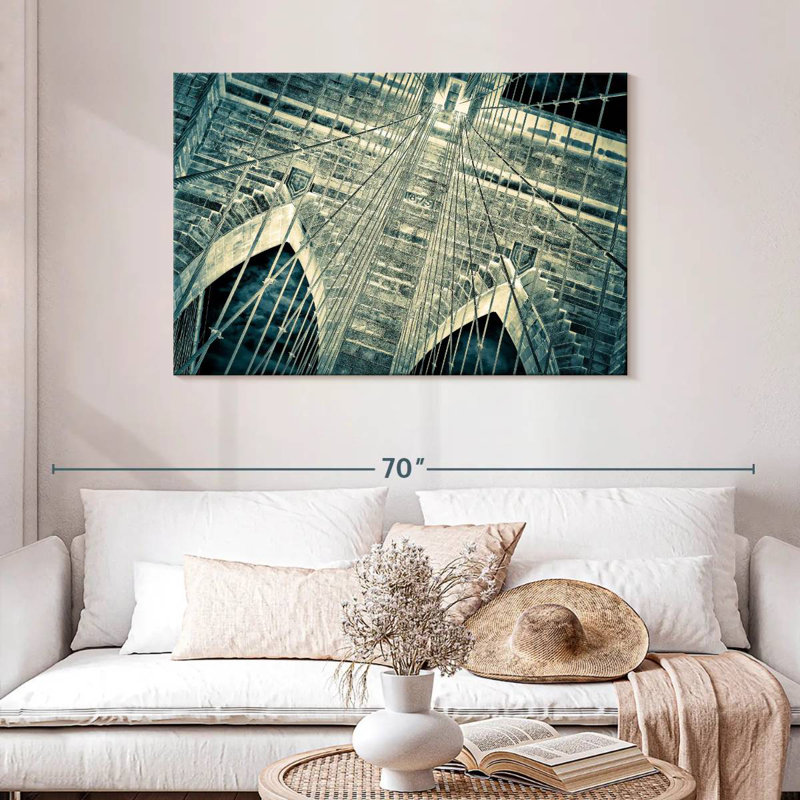 Lilie Brooklyn Bridge At An Angle, 30" H x 45" W