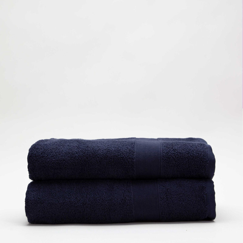Ensemble de serviettes de bain en coton 2 pièces Luxury, Marine
