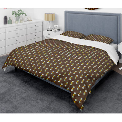 Modern & Contemporary Polyester Twill Dots Duvet Cover