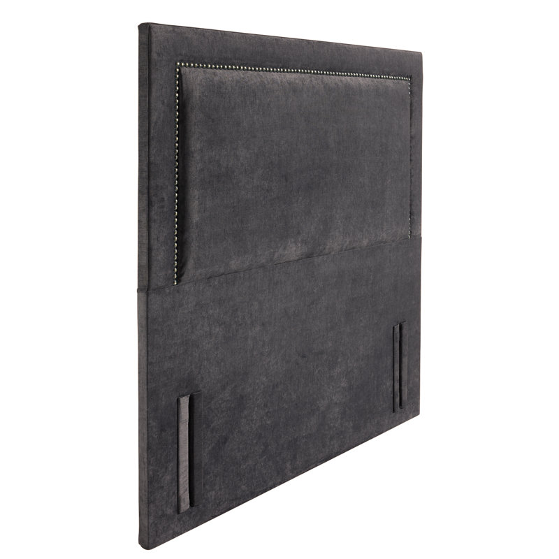 Cherene Upholstered Headboard, Charcoal, Double (4'6)