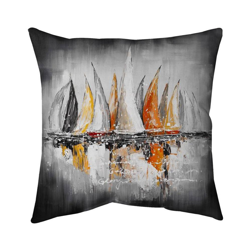 Sails on the winds - 16"x16" Throw pillow - Poly twill - Print on demand