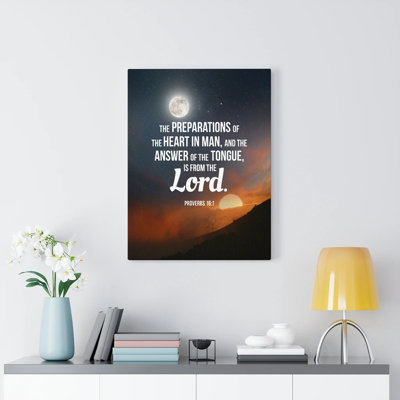 Preparations Proverbs 16:1 - Wrapped Canvas Print