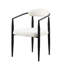 Chaises de salle à manger de style Mid-Century moderne (2), dossier arrondi et pieds en métal pour 2 cuisines élégantes, fer