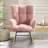 Teddy Upholstered Nursery Rocking Chair with Side Pockets-1968442536