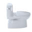 Toilette allongée une pièce à jupe universelle de 1,28 GPF avec CEFIONTECT TOTO® Carlyle® II, coton blanc-6788491-12115619