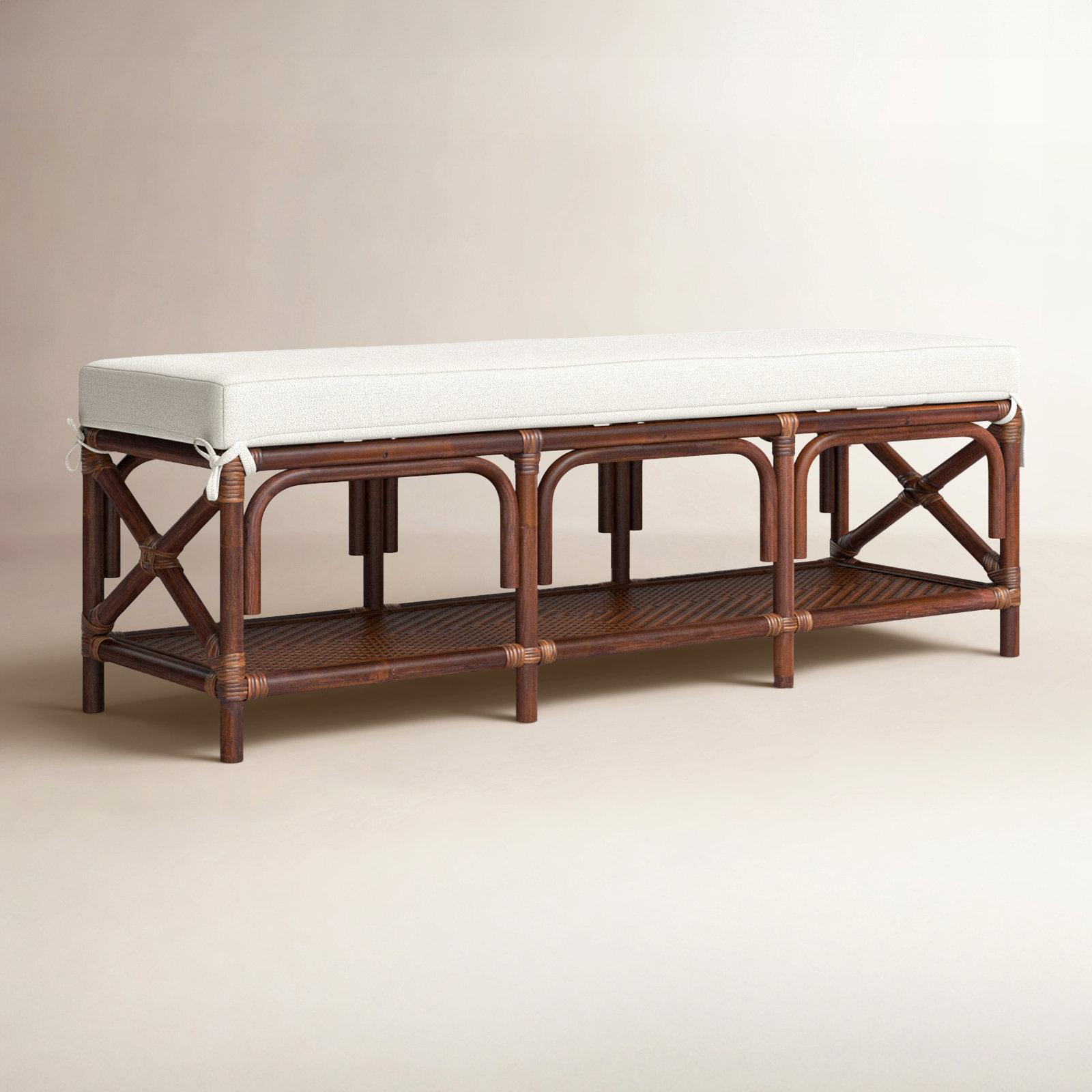 Jette 53" Bench, Wheat/Wood