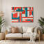 Art mural rigide en métal orange 89-1662806307