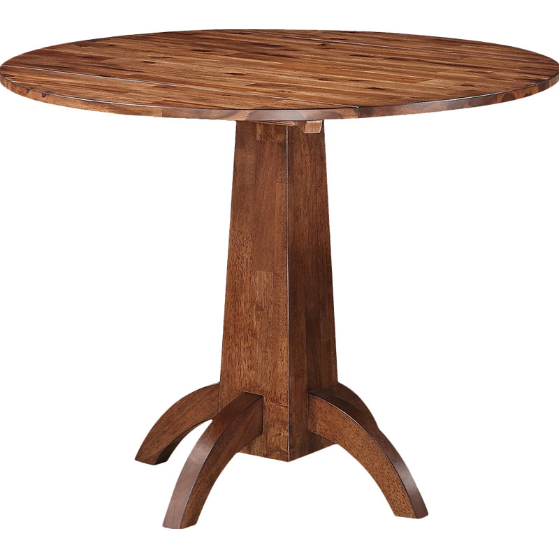 Jaymien Extendable Round Solid Wood Dining Table