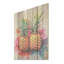 Ananas doré fusion - art en bois d'ananas sur bois de pin naturel-1770574089
