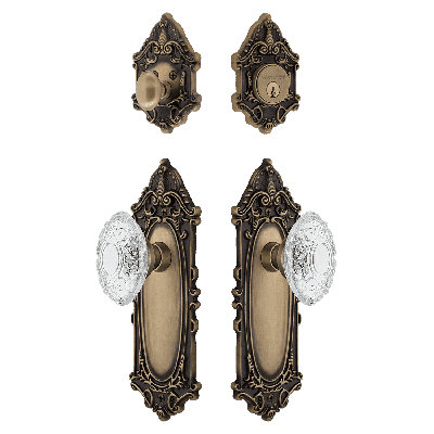 Nostalgic Warehouse Victorian Entry Set with Crystal Victorian Knob