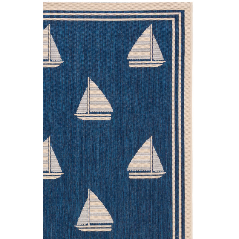 Sezis Performance Geometric Indoor/Outdoor Area Rug, Square 6'7"