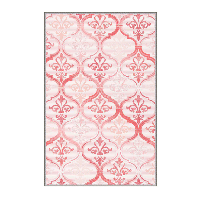 Stylish Hall Carpet 2.6 x 4.9 Feet, 100% Polyester with 8 mm Pile Height | Antibacterial, Non-Slip PVC Felt Dot Underside | Machine Washable, 3D Digital Printing | Perfect for Home Entryways & Living Spaces