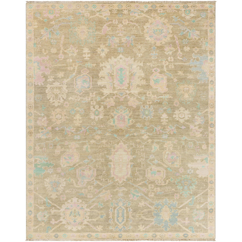 Antalya Handmade Wool Abstract Area Rug, Rectangle 2' x 3'