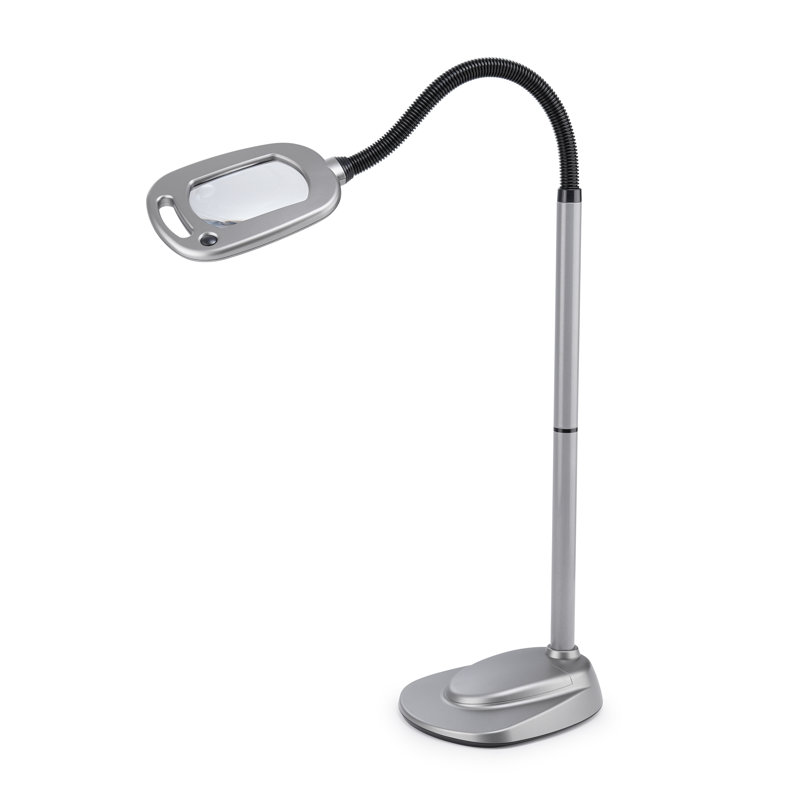 Polly 53'' Silver LED Task Floor Lamp