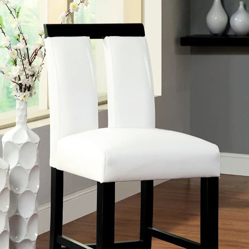 Chaises de salle à manger contemporaines, 2 pièces, bois massif, dossier à fente pour utilisation à la maison de 2 tissus d'ameublement, pièce design