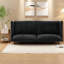 Causeuse en chenille noire confortable et moderne pour la maison