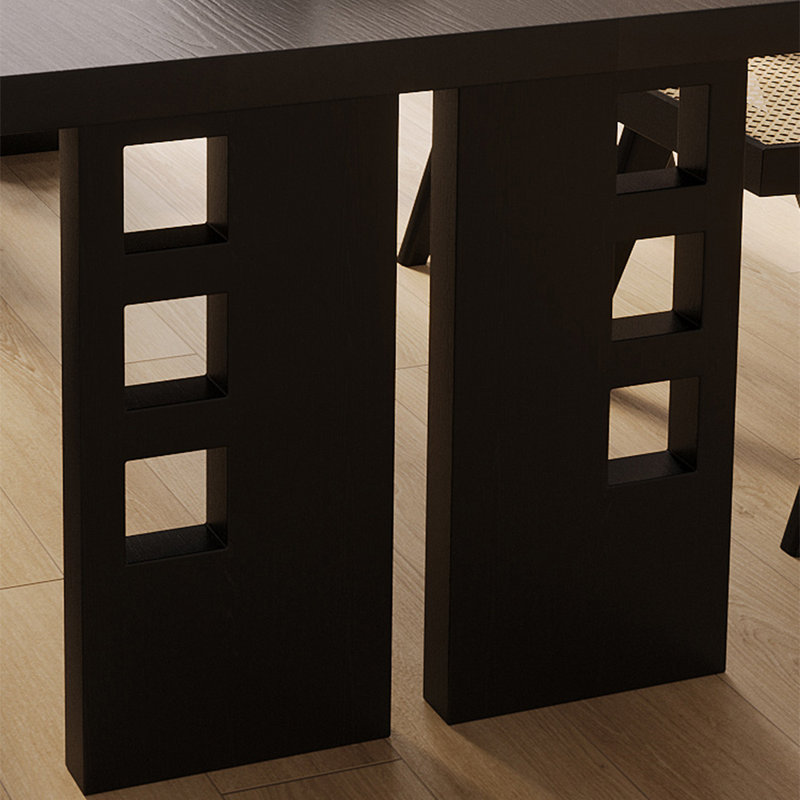 Table de salle à manger haut de gamme en bois de frêne, H 29,53 po x L 35,43 po x l 86,61 po