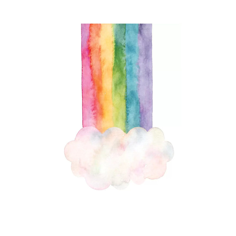 «Rainbow» par Stephanie Corfee - reproduction d'art, H 12 po x l 8 po x P 0,75 po, Toile tendue, Pas de tapis