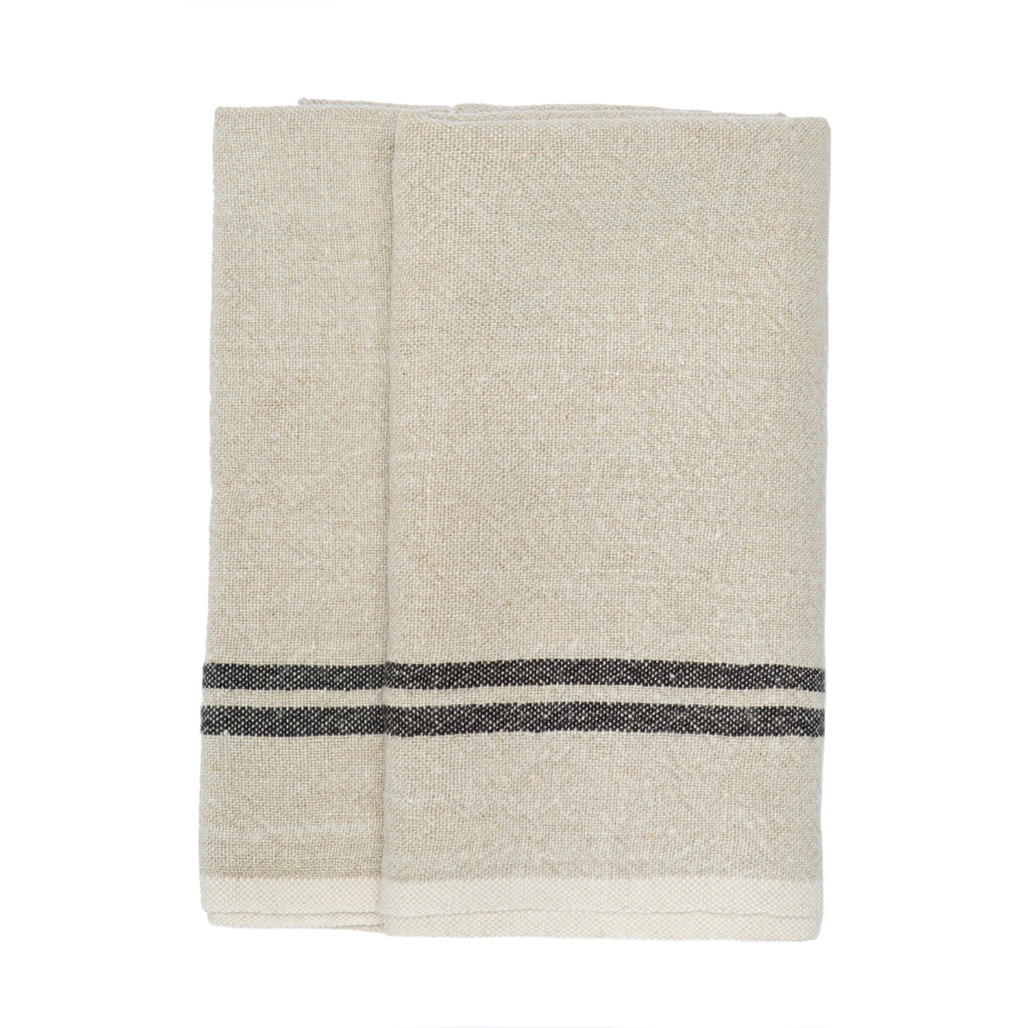 Striped Linen towel / Natural washed linen towels / Simple rustic