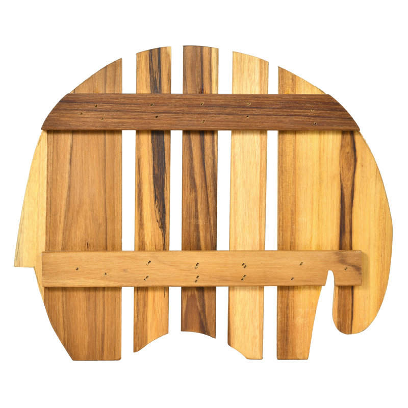 Adorable petit sous-bois de cuisine en bois de palmier éléphant sculpté ou sous-pot