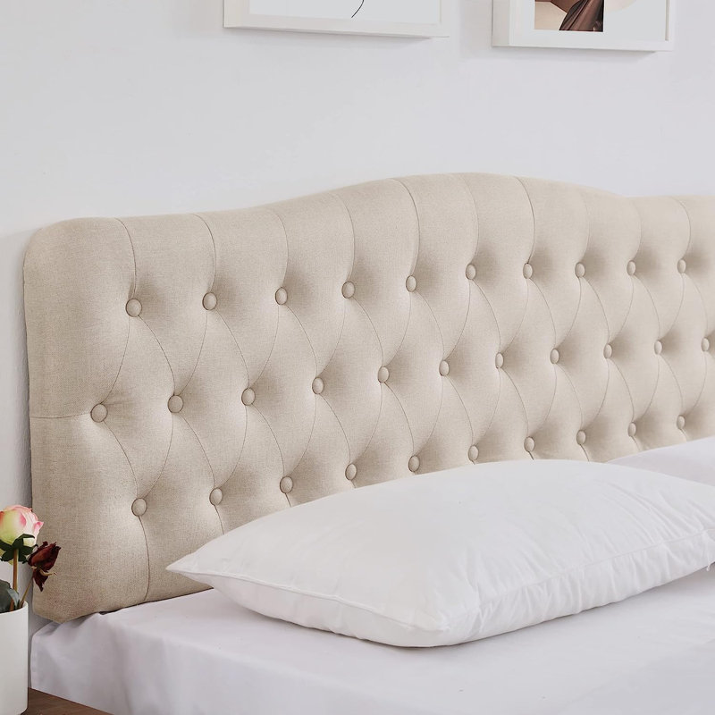 Dayanis Upholstered Headboard, Beige, Queen