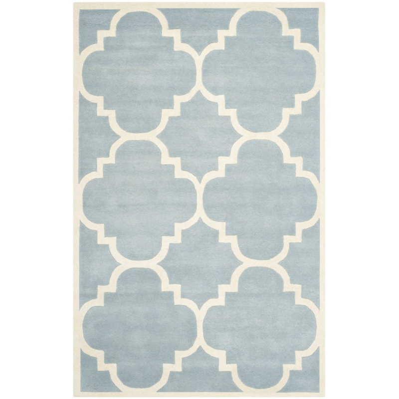 Carolene Hand Tufted Wool Geometric Rug, Rectangle 4' x 6'