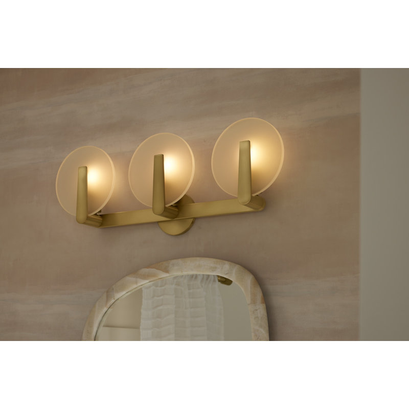 Hint Three-Light Sconce, Brushed Brass