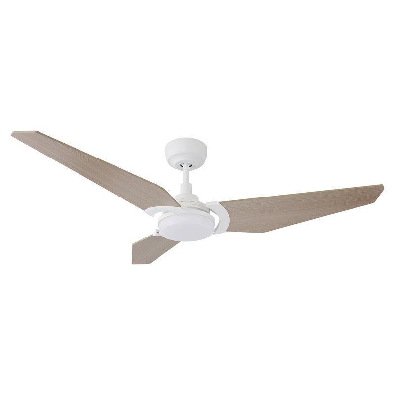 Ventilateur de plafond intelligent d'intérieur / extérieur de 56 po Kaj, ensemble d'éclairage à DEL à intensité variable et télécommande, fonctionne avec l'assistant Google, Amazon Alexa et les raccourcis Siri.