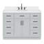 Ensemble de meuble-lavabo simple en bois massif 48 po avec lavabo en quartz Carrara de 1,5 po Tidworth-761863594-739563219