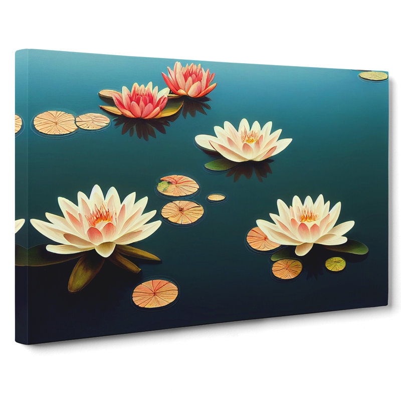 Water Lily Pond - Wrapped Canvas, 40cm H x 60cm W x 3cm D