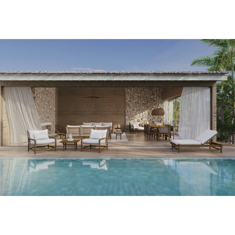 Vaterra Outdoor Teak Chaise Lounge
