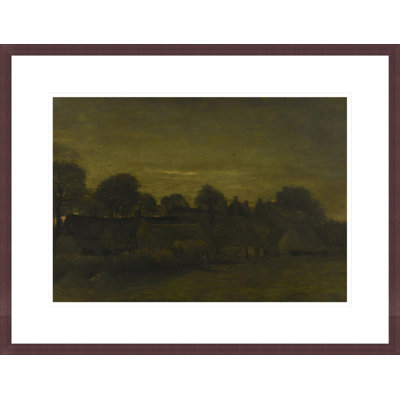 «Peasant Village at Dusk» par Vincent van Gogh, impression giclée encadrée