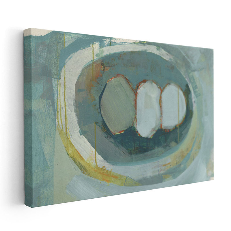 «Blue Nest I», reproduction d'art sur toile, H 20 po x l 30 po