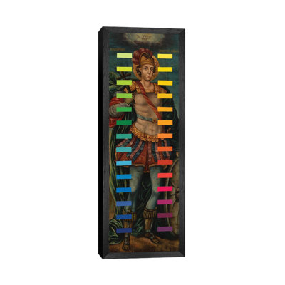 Saint Demetrius With Color Bars 1 Piece Panoramic Wall Art on Canvas