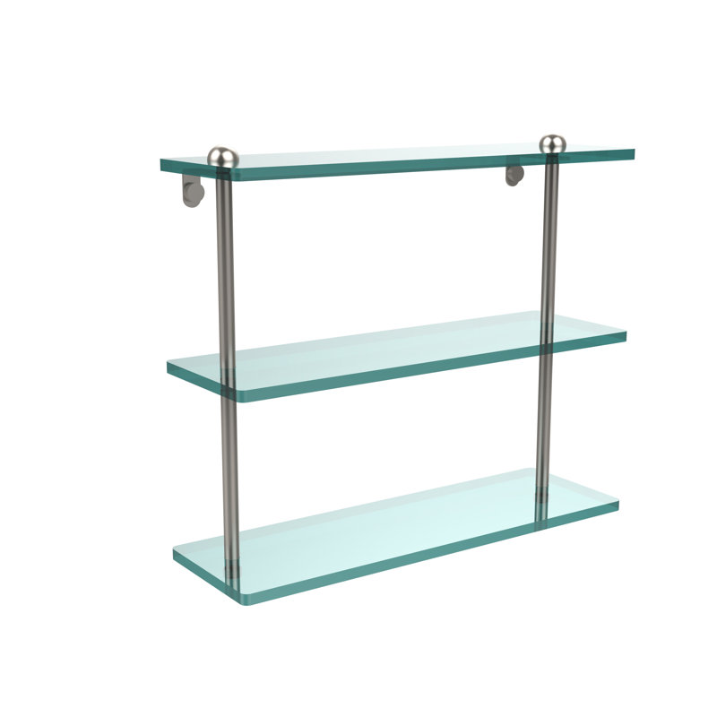 Gober 3 Piece Tiered Shelf, Satin Nickel