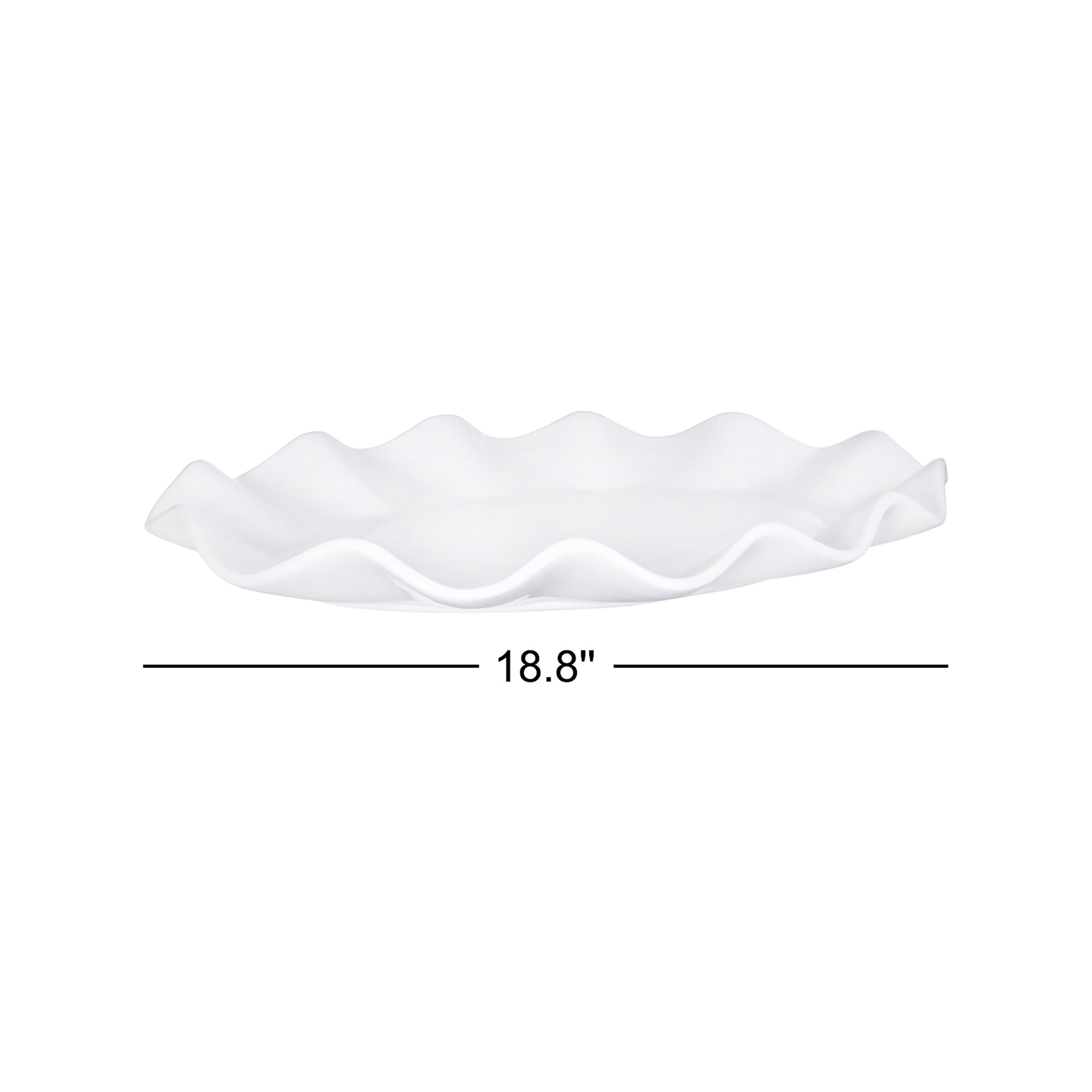 Valini Oval Ceramic Platter, 12.6'' W X 18.8'' L X 2.3'' H