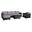 Carmel Rattan Wicker Fully Assembled 6 - Person Seating Group with Cushions