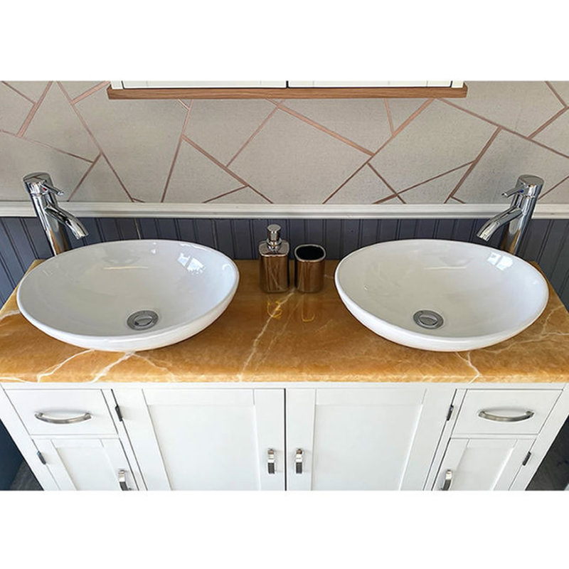 Arguelles 1230 mm Freestanding Double Vanity with Vessel Ceramic Basin