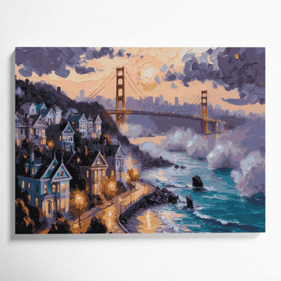 Art mural sur toile, cités, villes de San Francisco