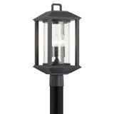 Mccarthy 3 Light Post - Weathered Graphite Finish - Clear Seeded Glass