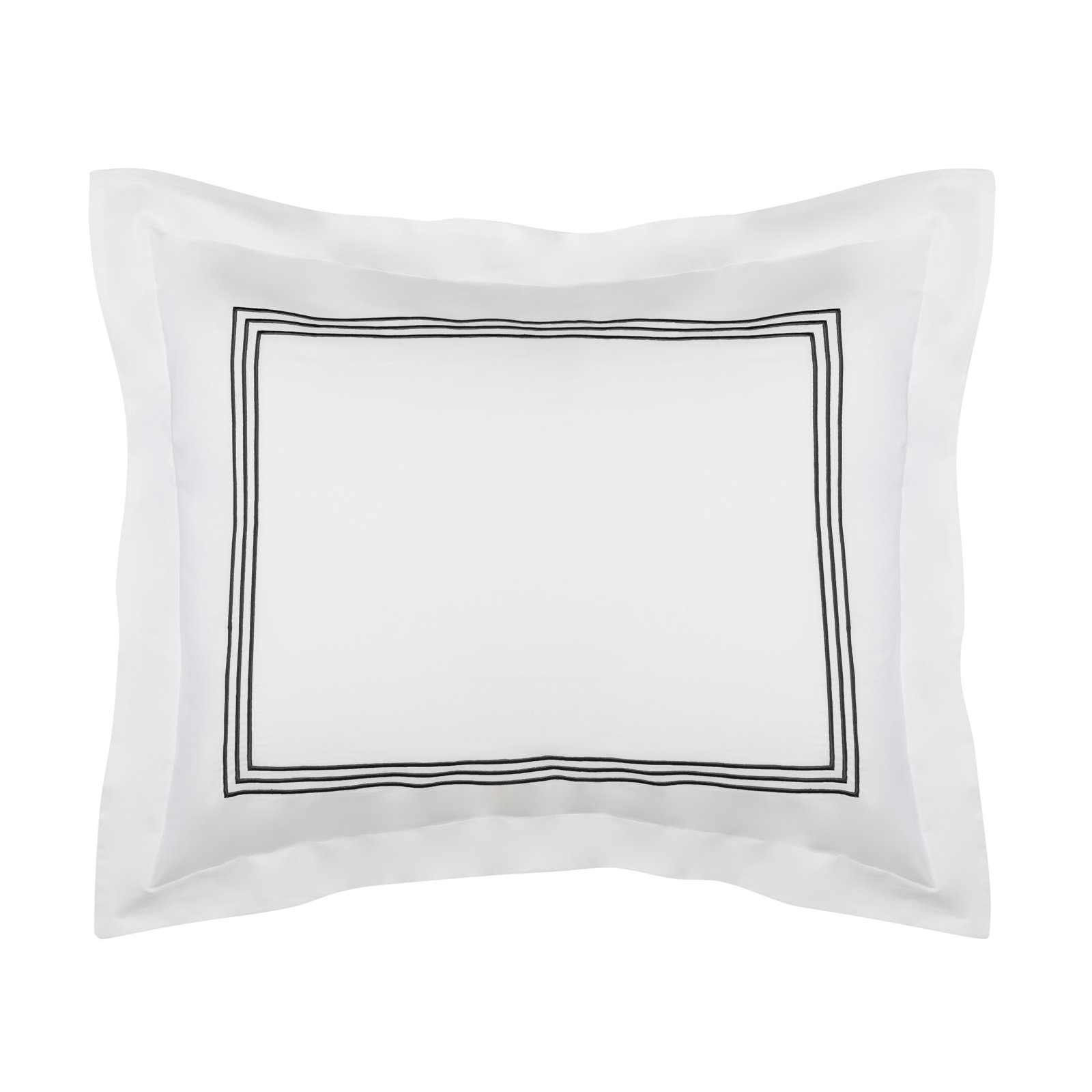 Norma Cotton Blend Pillow Sham, Black, King