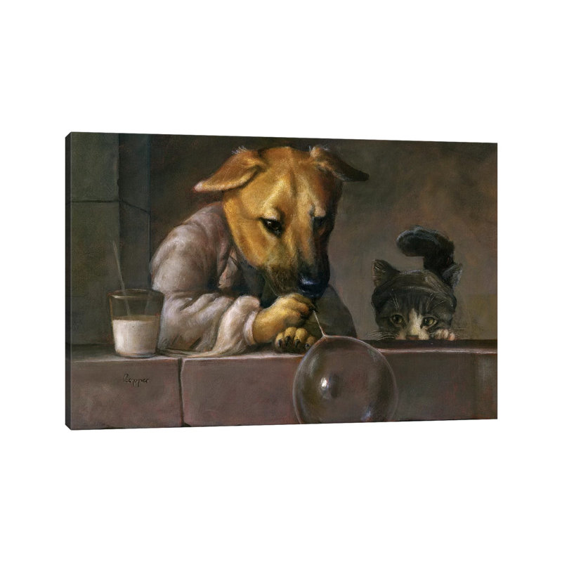 Mikey Muffin by Melinda Copper - Wrapped Canvas Painting, 20.32 cm H x 30.48 cm W