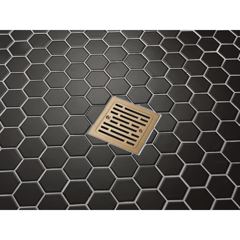 Faucet 4 Inch Tile-In Square Shower Floor Drain , Shower Drain Kit, Square Shower Drain, Chrome Shower Drain, Shower Floor Drain