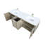 72 po Large meuble-lavabo rustique avec comptoir en marbre et robinet en nickel brossé