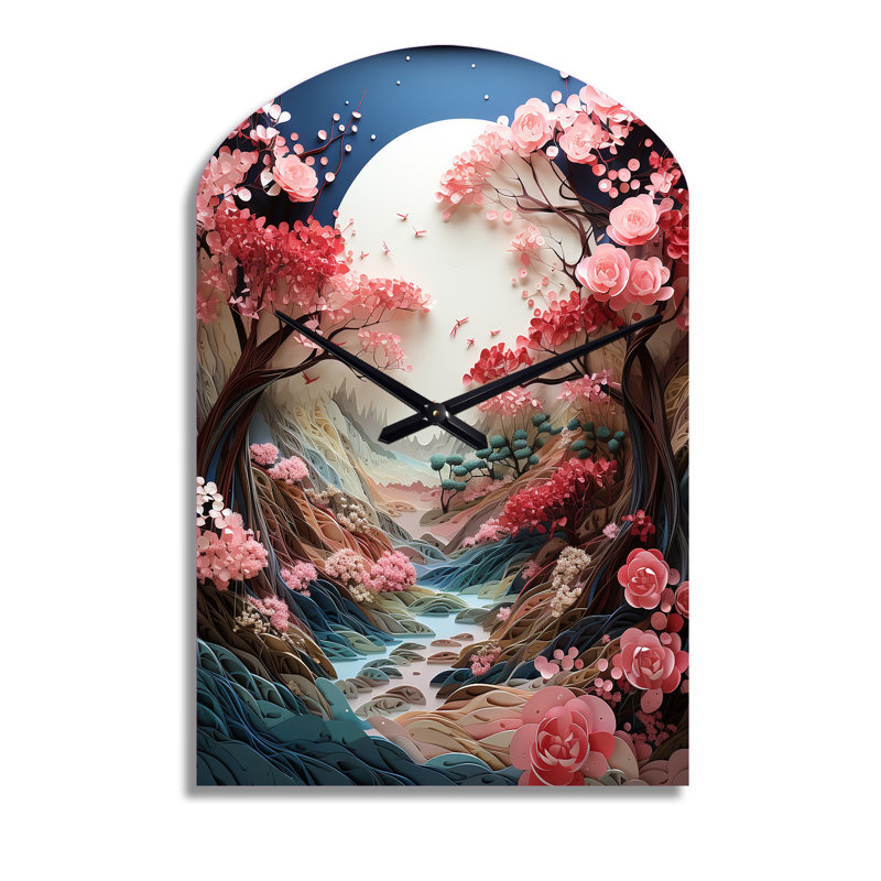 Horloge murale Asian Art Zen Garden, Moyenne