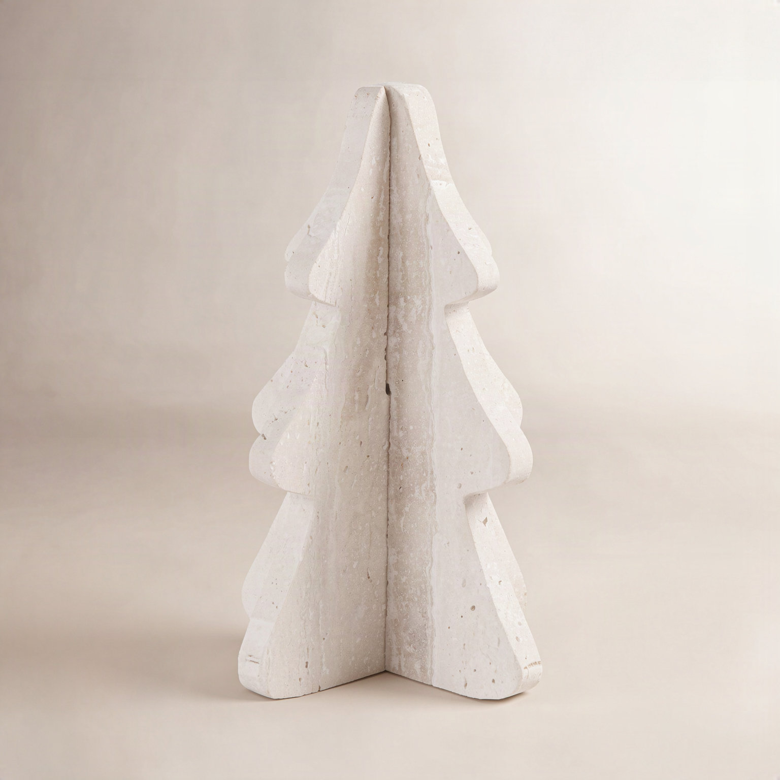 Interlocking Travertine Tabletop Tree