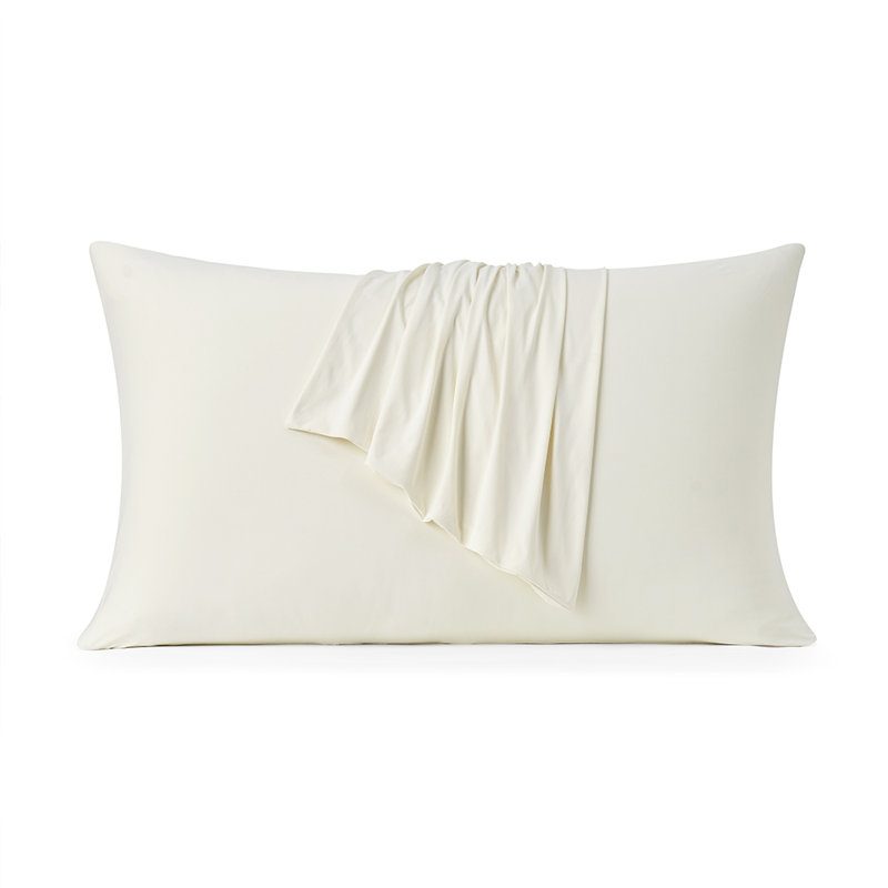 Pillowcase Nylon Knitted, Ivory, Twin Pillow Case