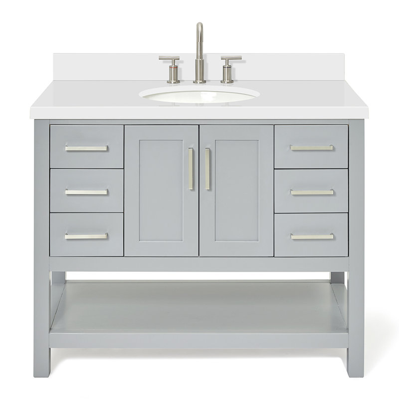 Magnolia Bath Vanity Oval Basin S043SWQ, Gray, Oval