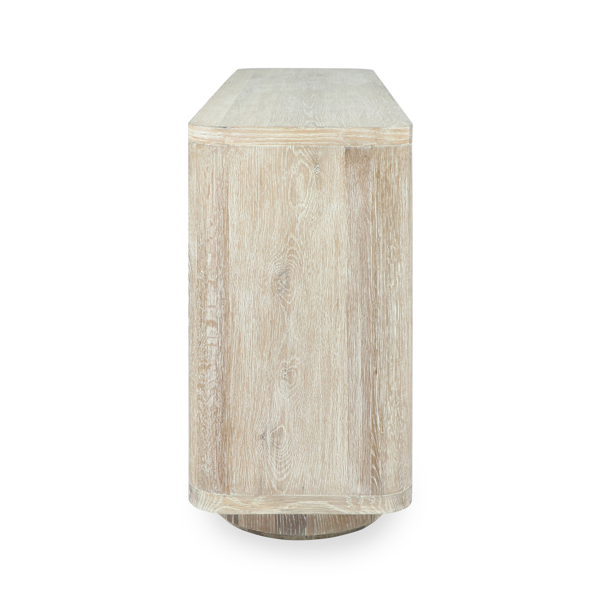 Tiber 74" Oak Veneer Wood Buffet Sideboard, White Wash
