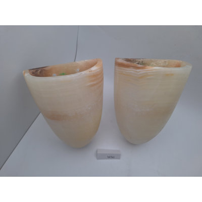 Ensemble d'appliques murales beige / blanc onyx